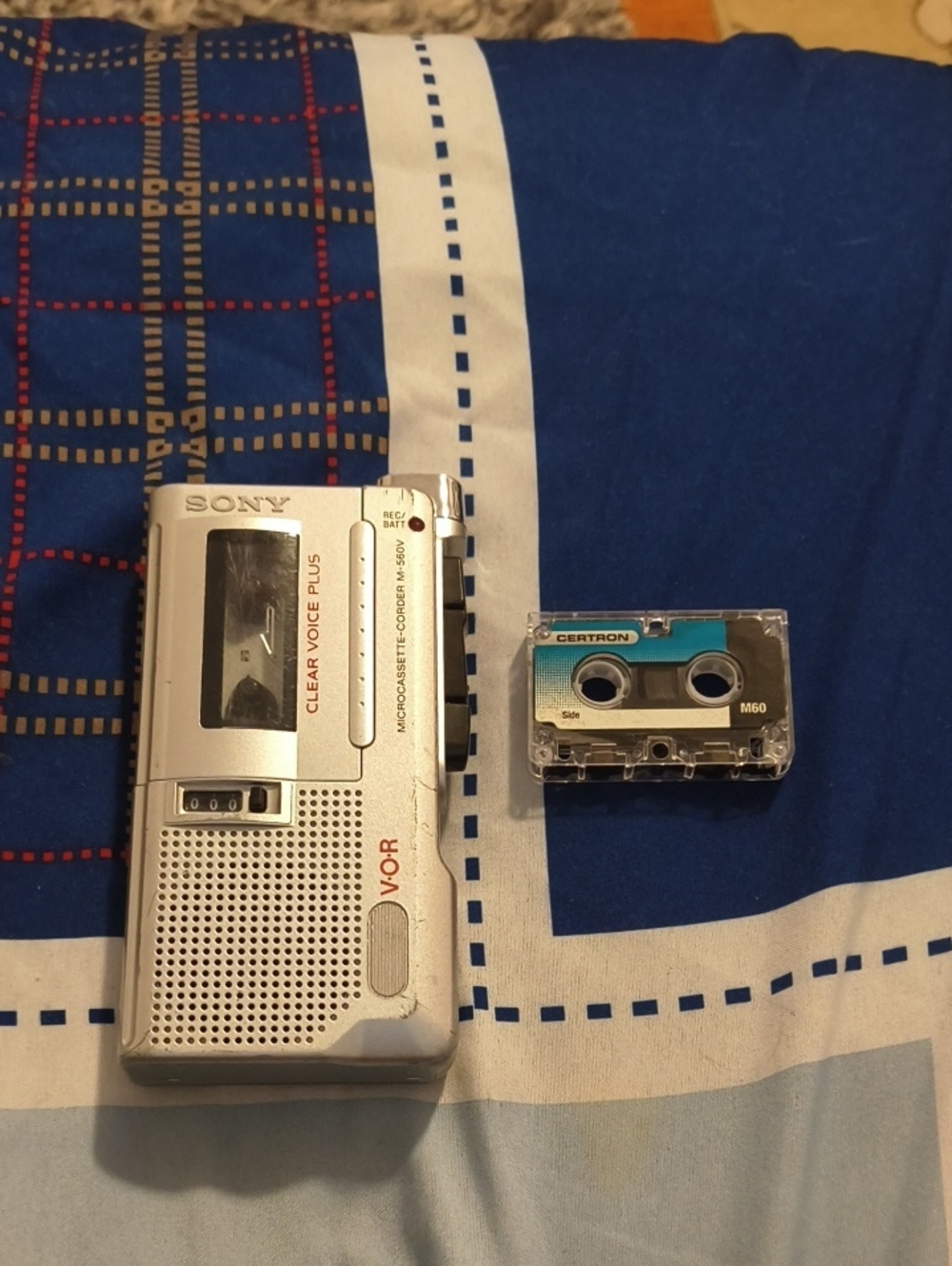 Sony Silver Microcassette Recorder with Clear Voice Plus